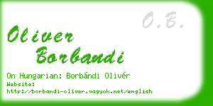oliver borbandi business card